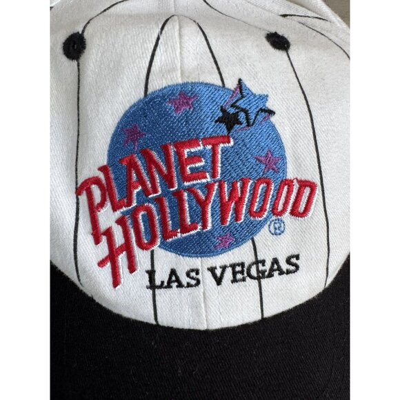 Vintage 90s Planet Hollywood Las Vegas Casino Promo Pinstripe Snapback‎ Hat - Picture 2 of 8